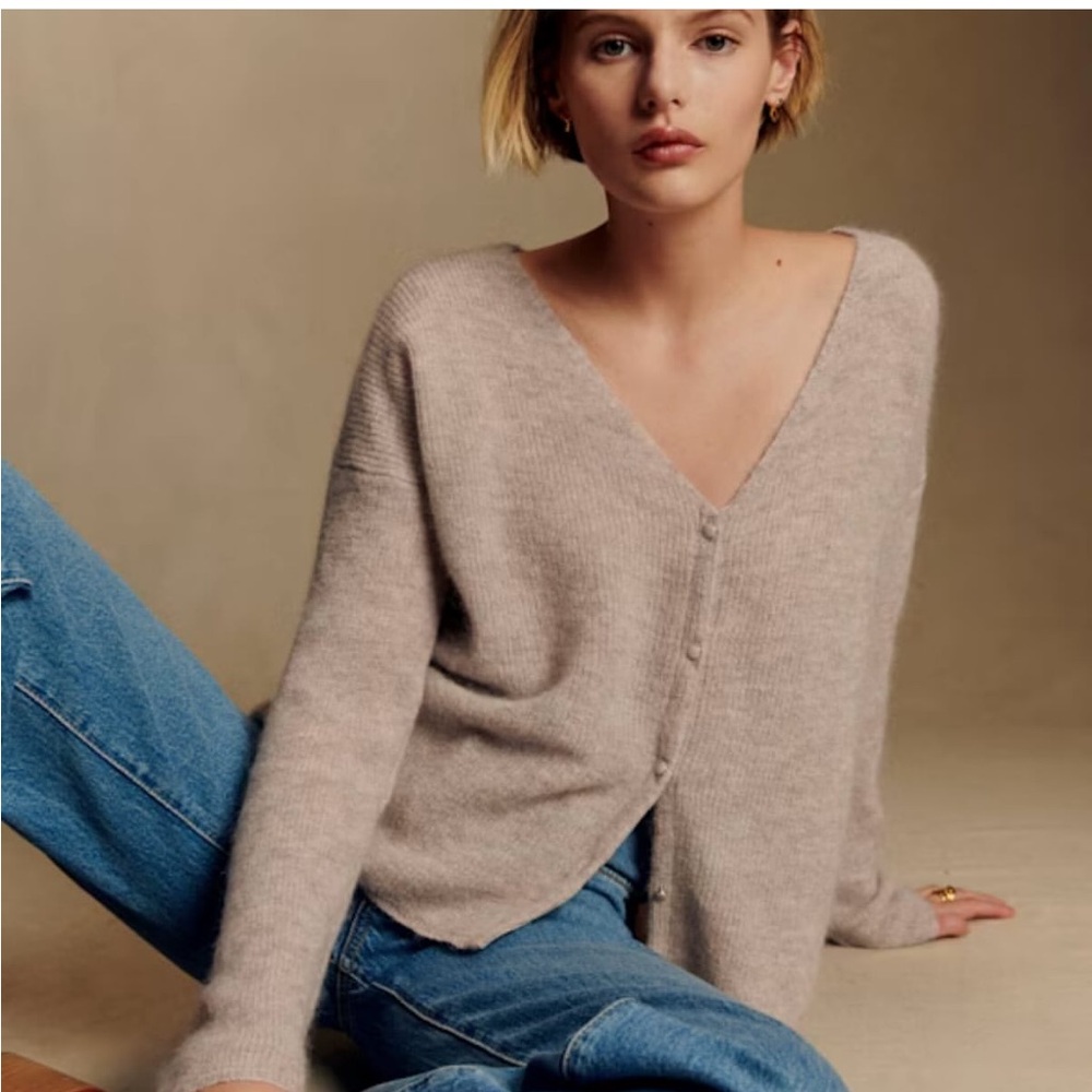 Sezane Barry Cardigan size xs // cream